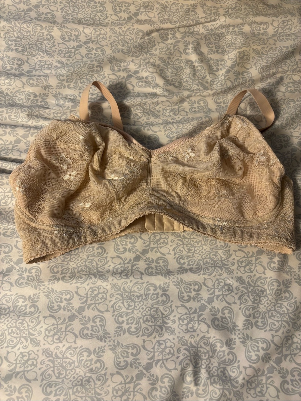 Parfait Lace Full-Coverage Unlined nursing Bra in Nude